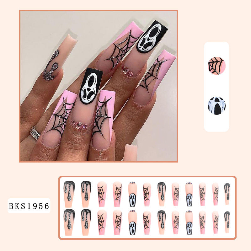 No.AW115 Halloween Ghost Spider Fingernails Patch 24pcs/Set