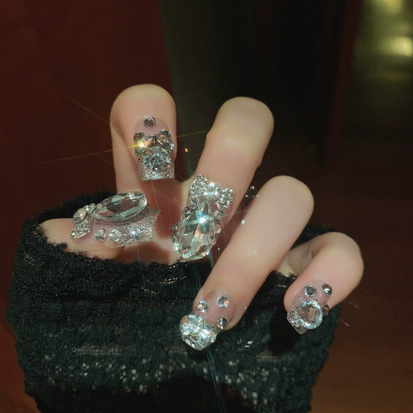 No.F305 Diamond Fingernails Patch 24pcs/Set