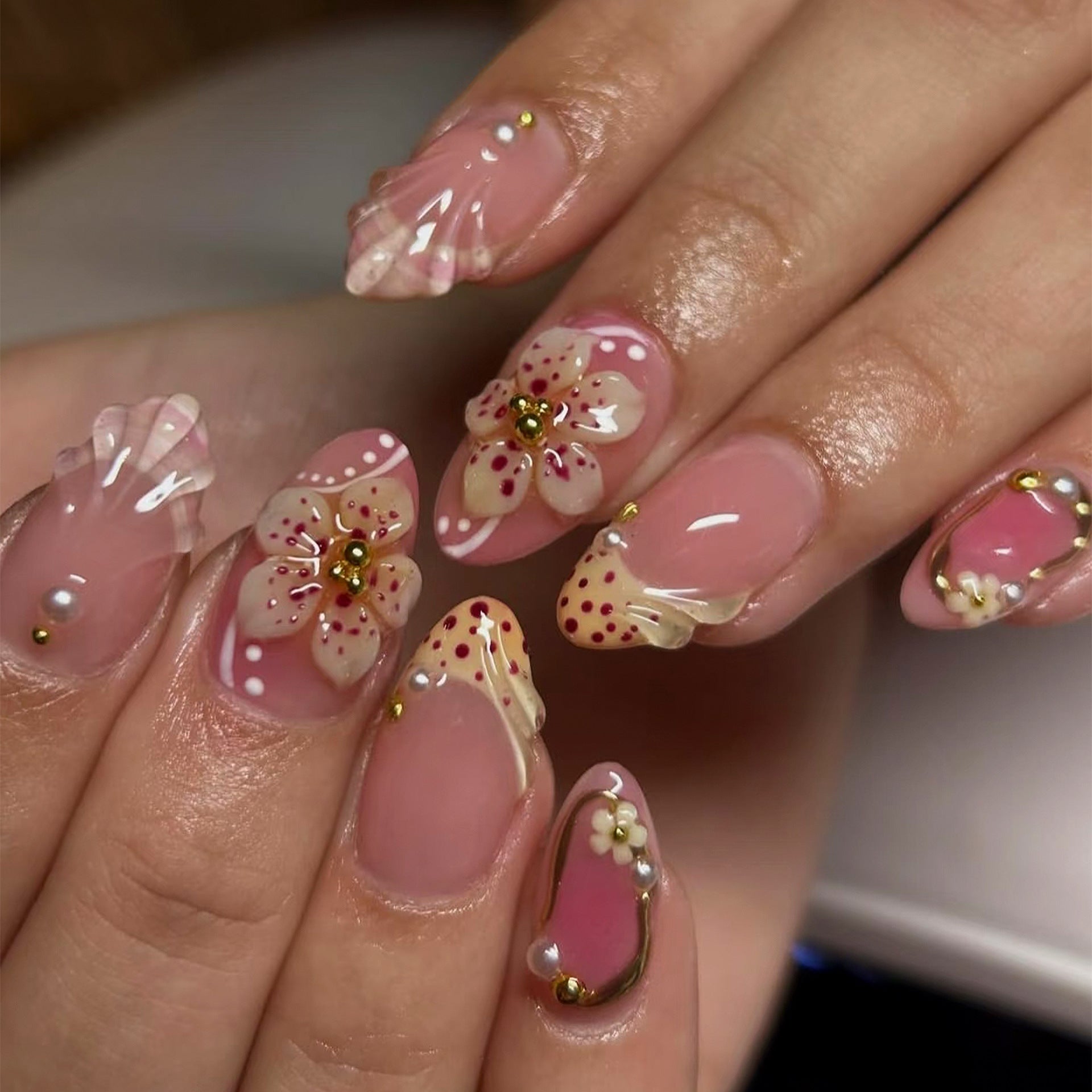No.BH42 Leopard Print Fingernails Patch 30pcs/Set