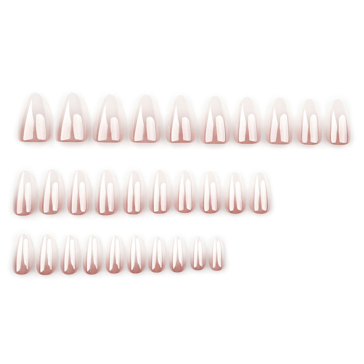 No.F640 Gradient Fingernails Patch 24pcs/Set
