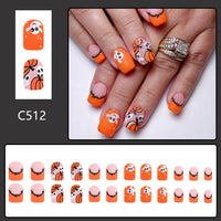 No.AW28 Halloween Cute Pumpkin Ghost Fingernails Patch 24pcs/Set