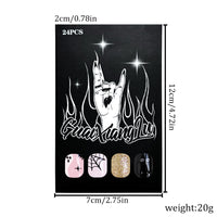 No.AW40 Halloween Flash Fingernails Patch 24pcs/Set