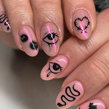 No.F440 Love Rose Fingernails Patch 24pcs/Set
