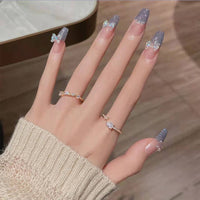 No.F218 Aurora Gradient Fingernails Patch 24pcs/Set