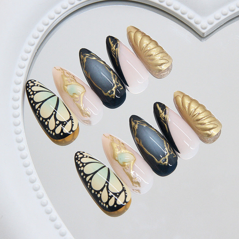 No.F449 Dark Fingernails Patch 24pcs/Set