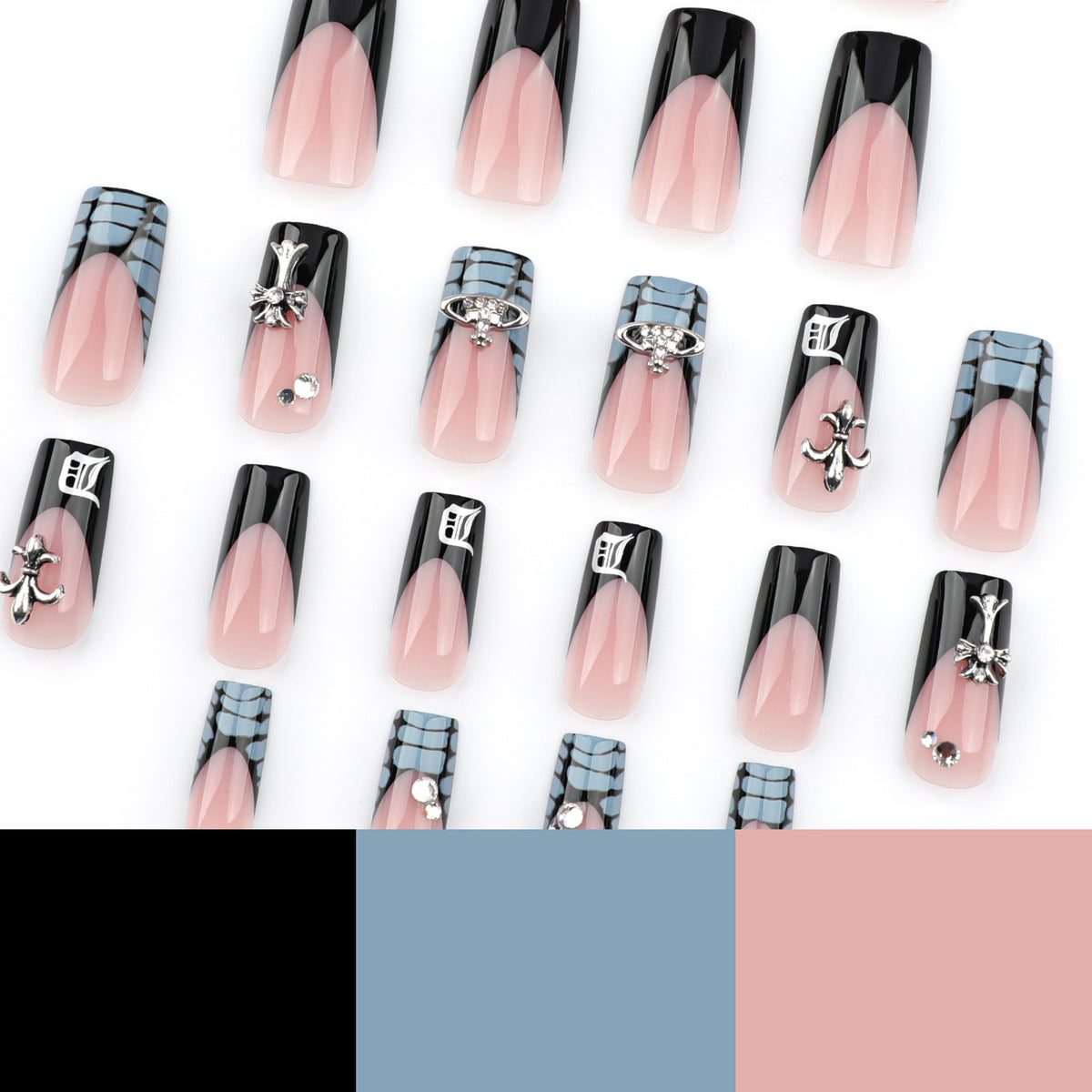 No.F354 Fashion Cross Fingernails Patch 24pcs/Set