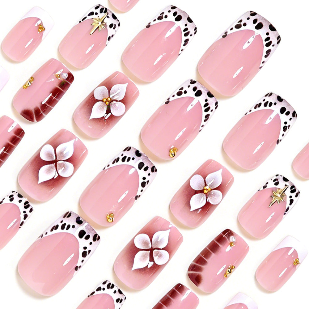 No.F629 Leopard Print Fingernails Patch 24pcs/Set