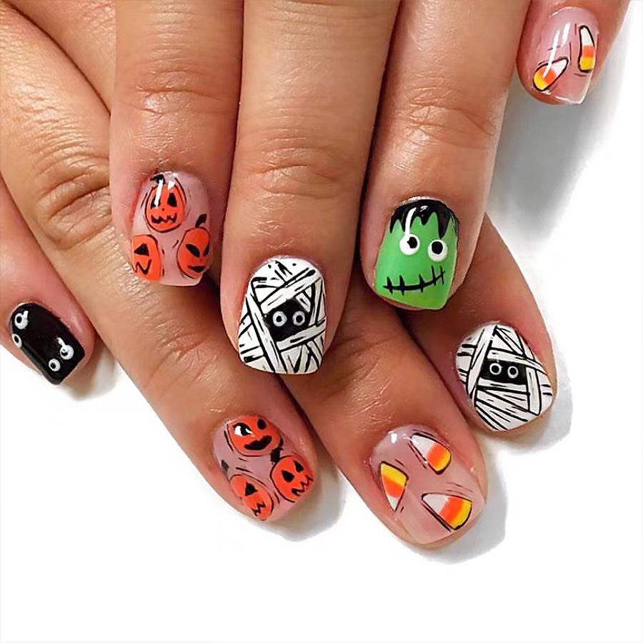 No.AW48 Halloween Mummy Fingernails Patch 24pcs/Set