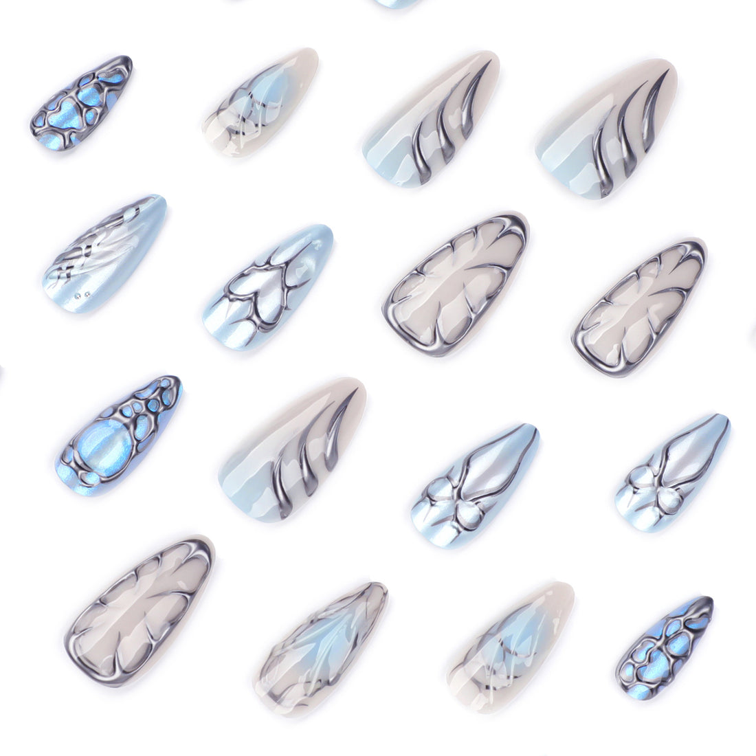 No.F585 Y2K Fashion Fingernails Patch 24pcs/Set