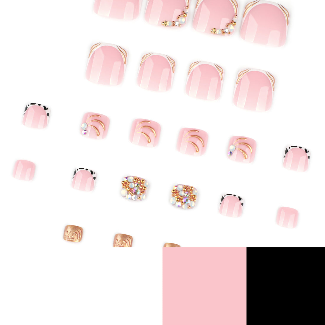 No.678 Sparkling Toenails Patch 24pcs/Set