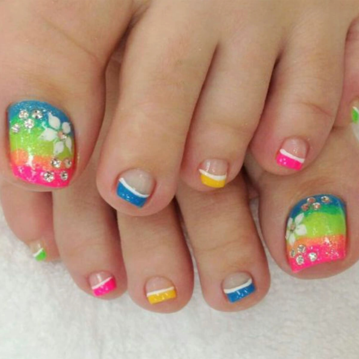 No.446 Multicolor Toenails Patch 24pcs/Set