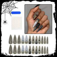 No.AW167 Halloween Ghost Fingernails Patch 24pcs/Set