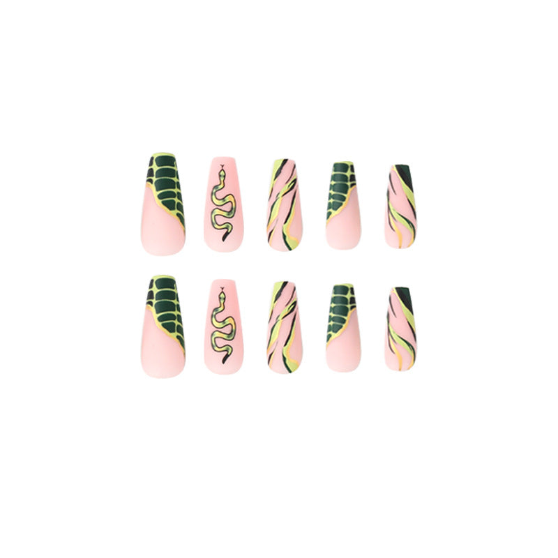 No.F197 Green Fingernails Patch 24pcs/Set