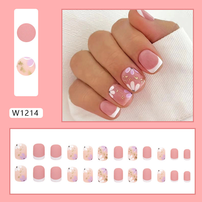 No.F102 Flower Fingernails Patch 24pcs/Set