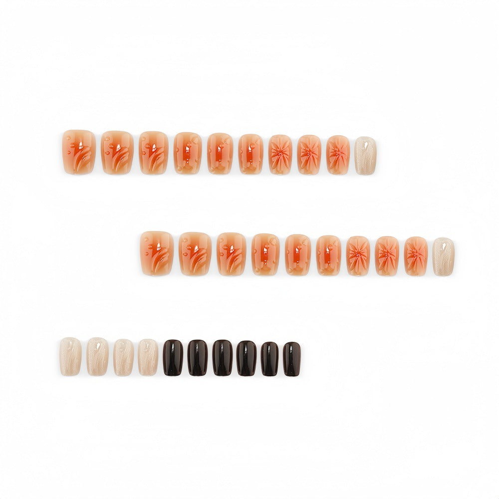 No.F731 Flower Fingernails Patch 24pcs/Set
