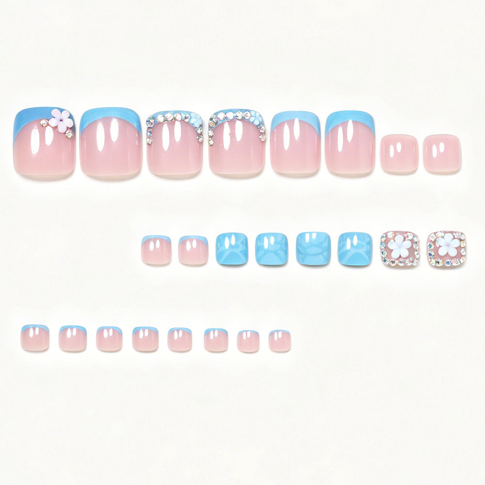 No.797 Blue Toenails Patch 24pcs/Set