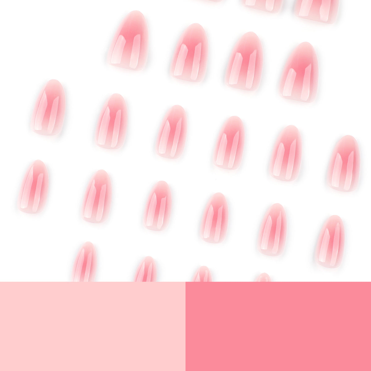 No.F695 Pink Fingernails Patch 24pcs/Set