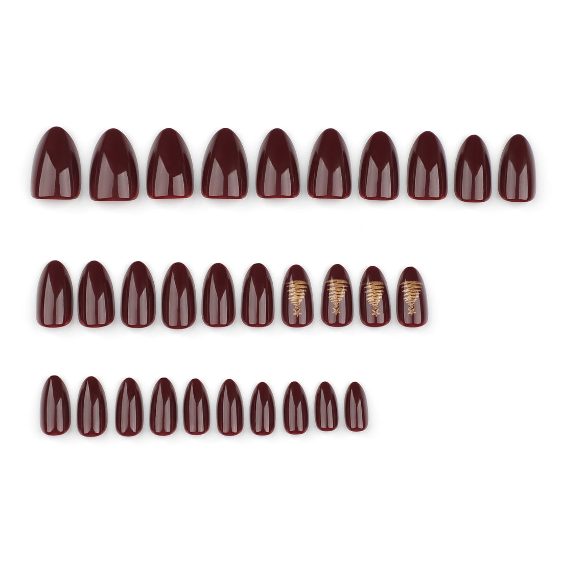 No.CM69 Christmas Red Fingernails Patch 24pcs/Set