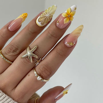 No.F482 Ripple Flowers Fingernails Patch 24pcs/Set