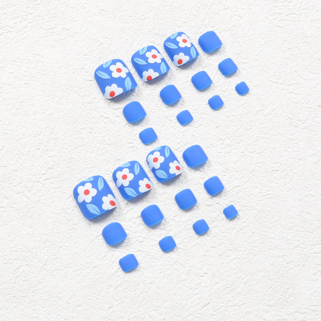 No.306 Blue Flower Toenail Patch 24pcs/Set