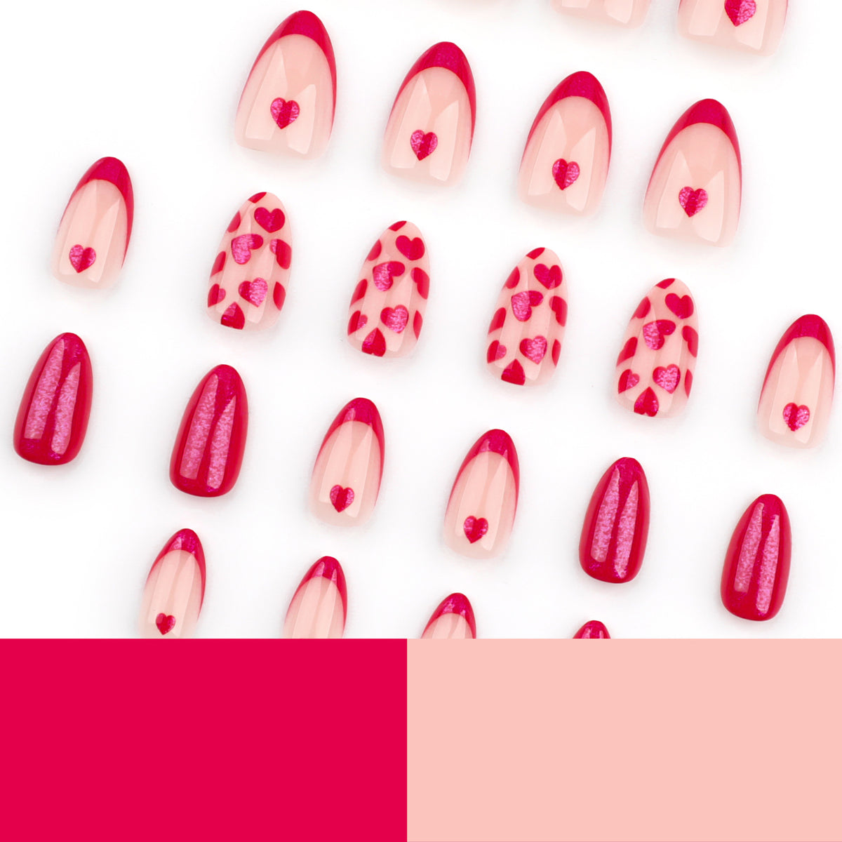 No.VN71 Valentine’s Love Press-On Nails Set (24 Pcs)