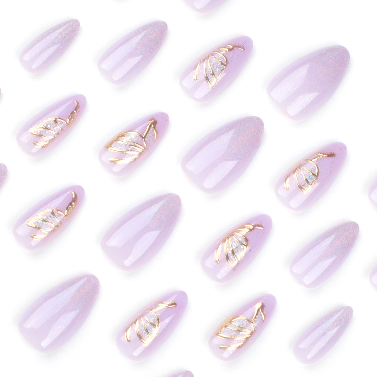 No.F626 Purple Cat's Eye Fingernails Patch 24pcs/Set