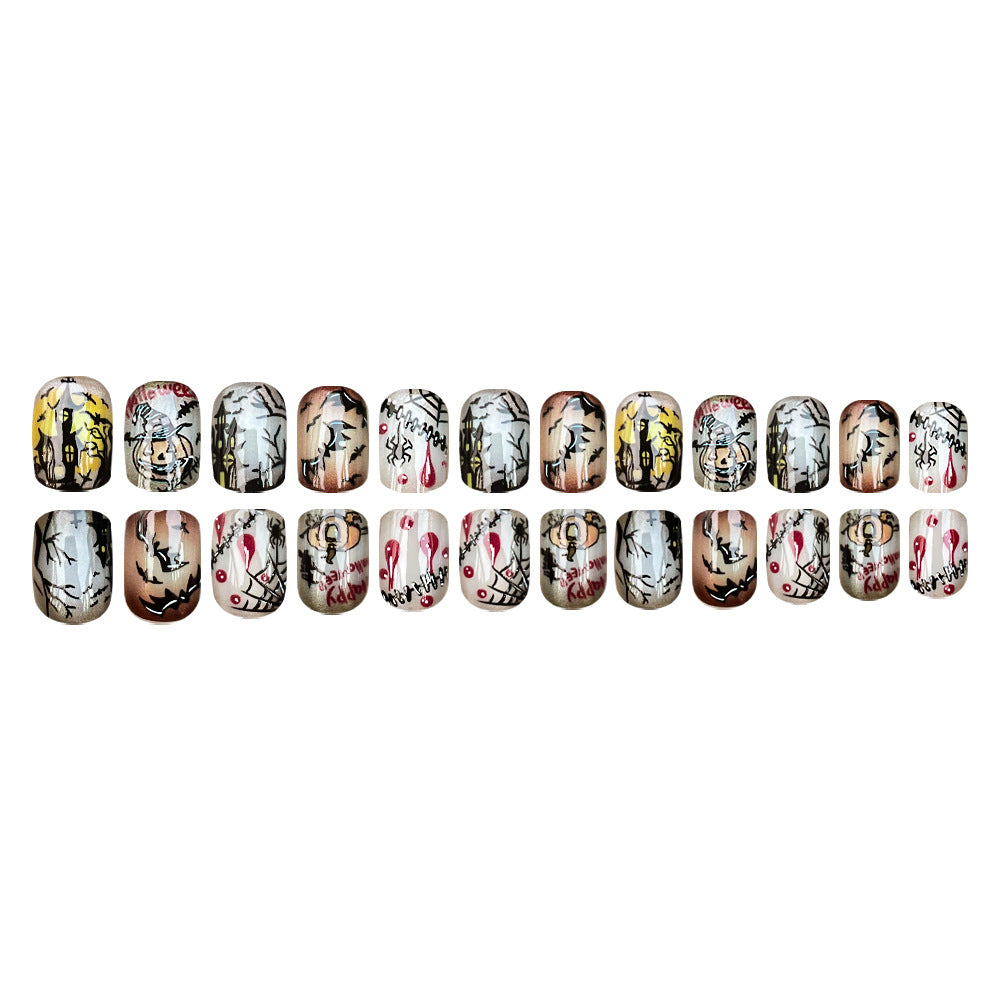 No.AW215 Halloween Retro Fingernails Patch 24pcs/Set