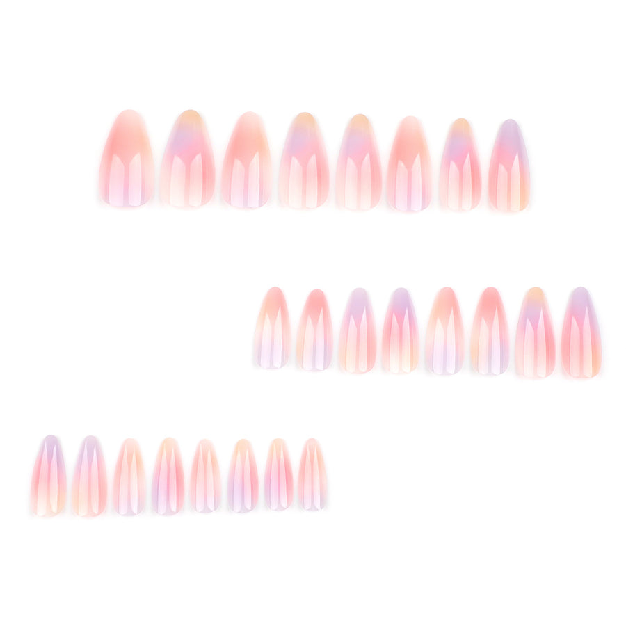 No.F421 Color Fingernails Patch 24pcs/Set