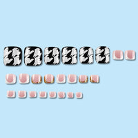 No.279 Simple Black&White Toenail Patch 24pcs/Set