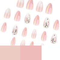 No.F583 White Gradient Fingernails Patch 24pcs/Set