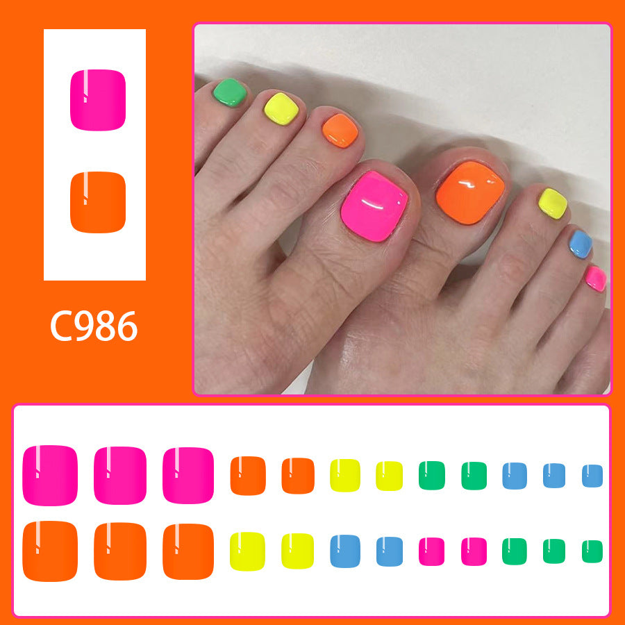 No.647 Summer Colors Toenails Patch 24pcs/Set