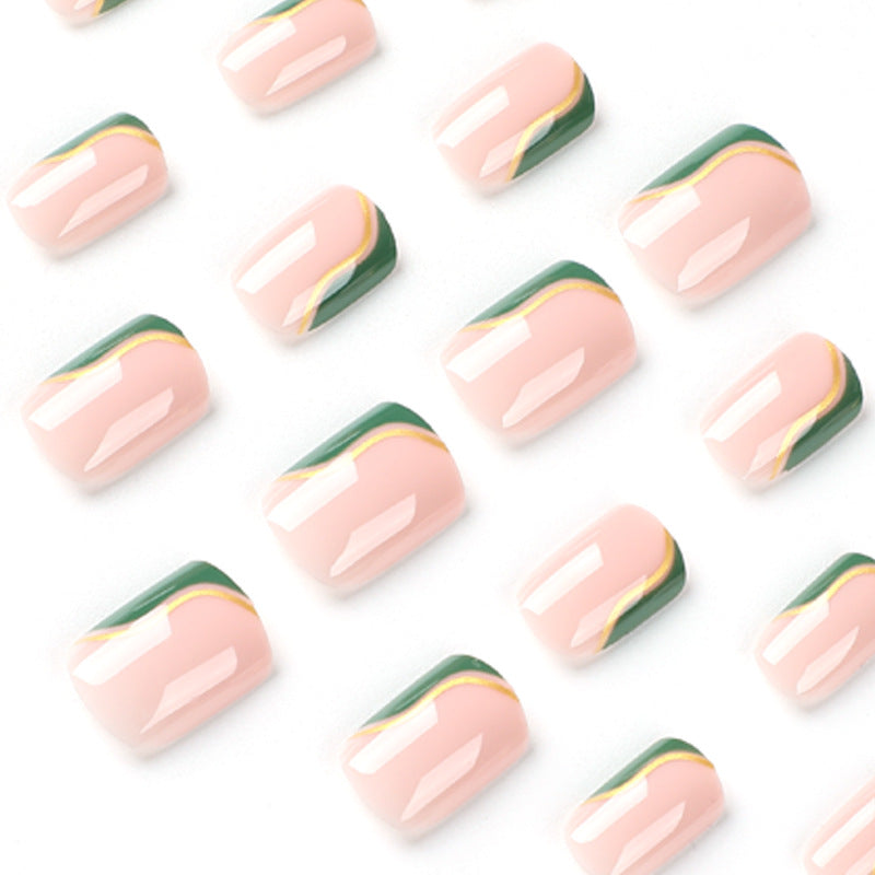 No.F775 Green Fingernails Patch 24pcs/Set