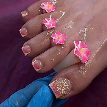 No.568 3D Flower Toenails Patch 24pcs/Set