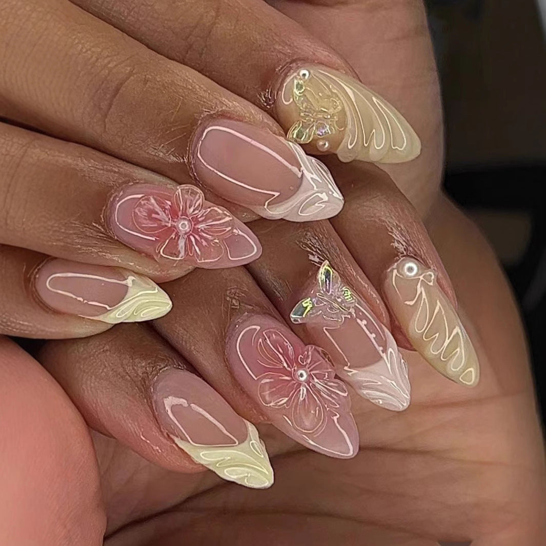 No.F679 Flowers Fingernails Patch 24pcs/Set