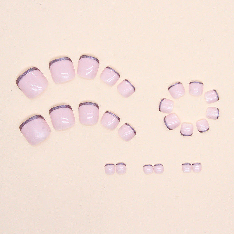 No.191 Cute Pink Toenails Patch 24pcs/Set