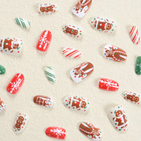 No.CM55 Christmas Cute Fingernails Patch 24pcs/Set