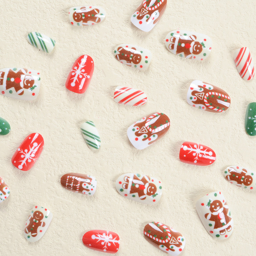 No.CM55 Christmas Cute Fingernails Patch 24pcs/Set