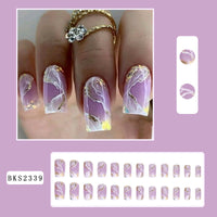 No.F33 Retro Purple Fingernails Patch 24pcs/Set