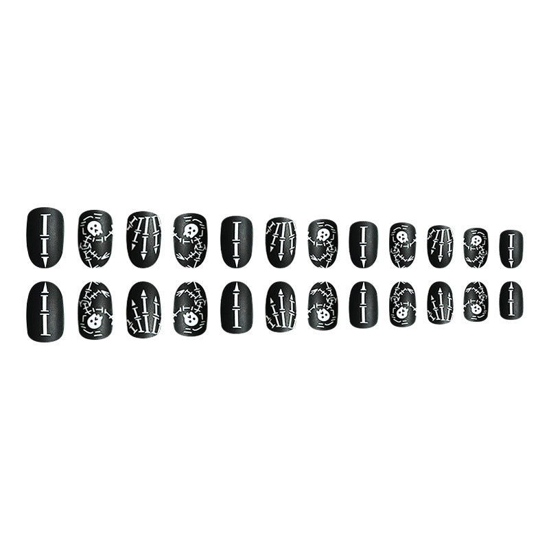 No.AW134 Halloween Skeleton Fingernails Patch 24pcs/Set