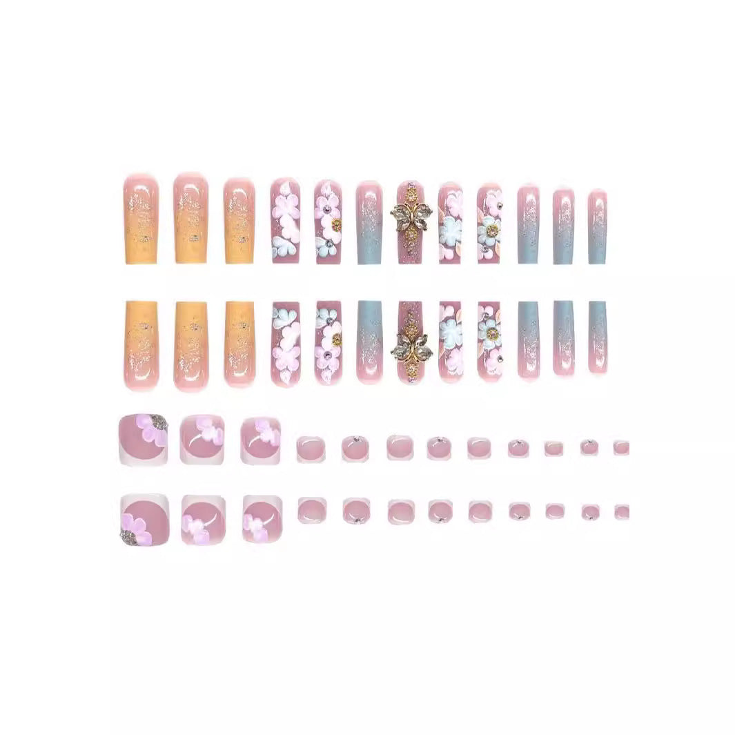 No.PSN123 Print  Hand & Toe Pair Set-48pcs