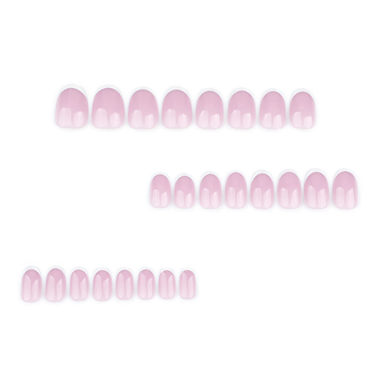 No.F638 Pink Fingernails Patch 24pcs/Set