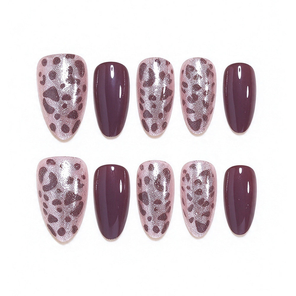 No.F839 Leopard Print Fingernails Patch 24pcs/Set