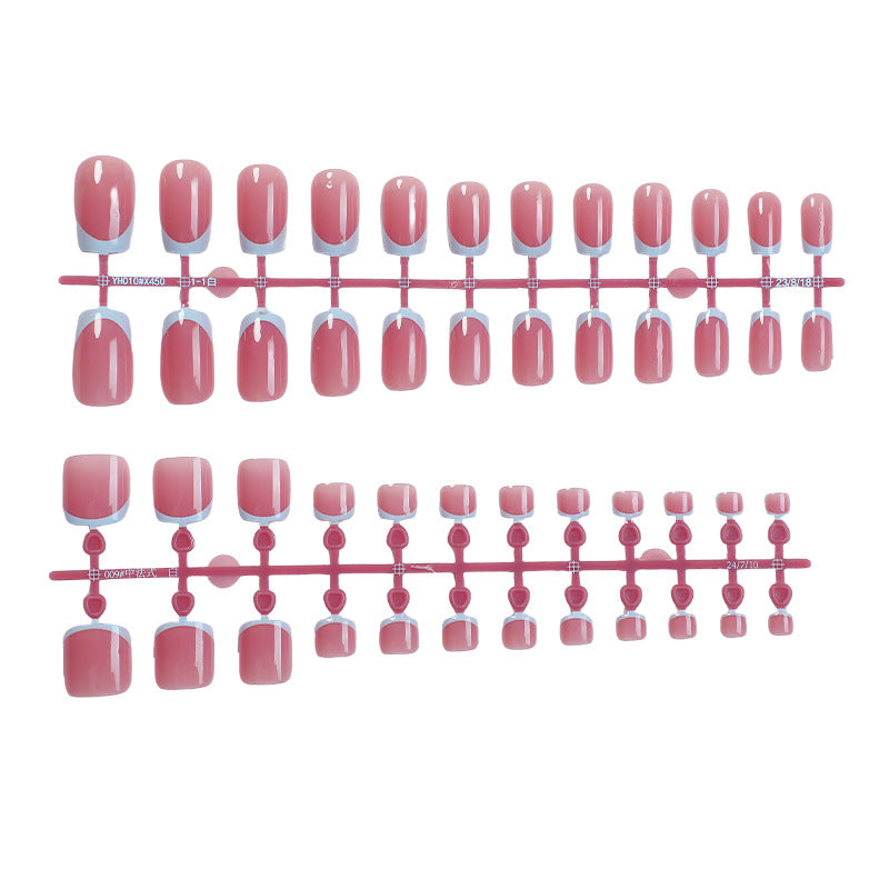No.PSN109 Pink Contrast Hand & Toe Pair Set-48pcs