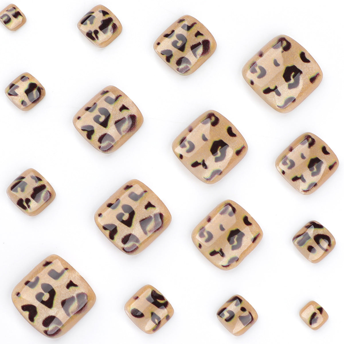 No.491 Leopard Cat's Eye Toenails Patch 24pcs/Set