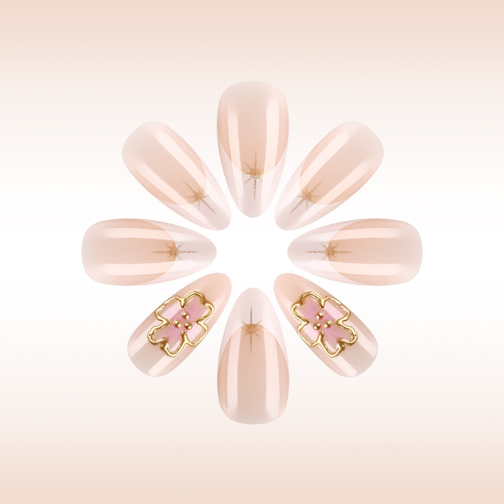 No.F527 Golden Yellow Fingernails Patch 24pcs/Set