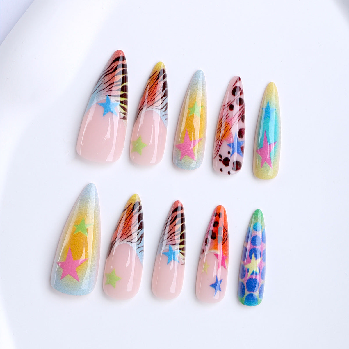 No.F658 Floral Fingernails Patch 24pcs/Set