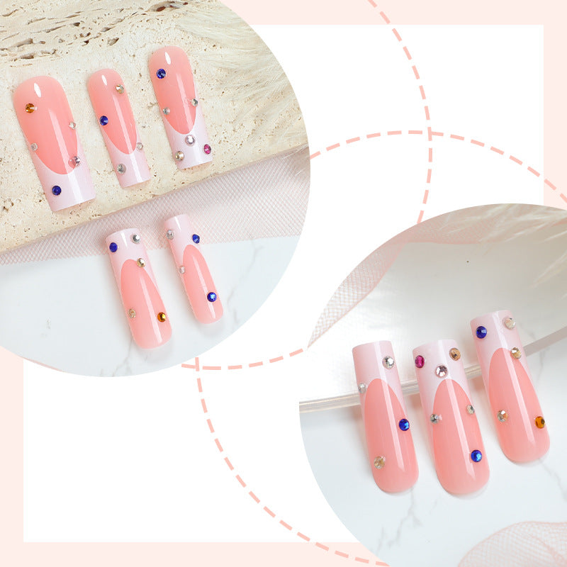 No.F540 Pink Fingernails Patch 24pcs/Set