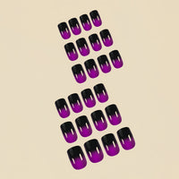 No.F65 Purple Gradient Fingernails Patch 24pcs/Set