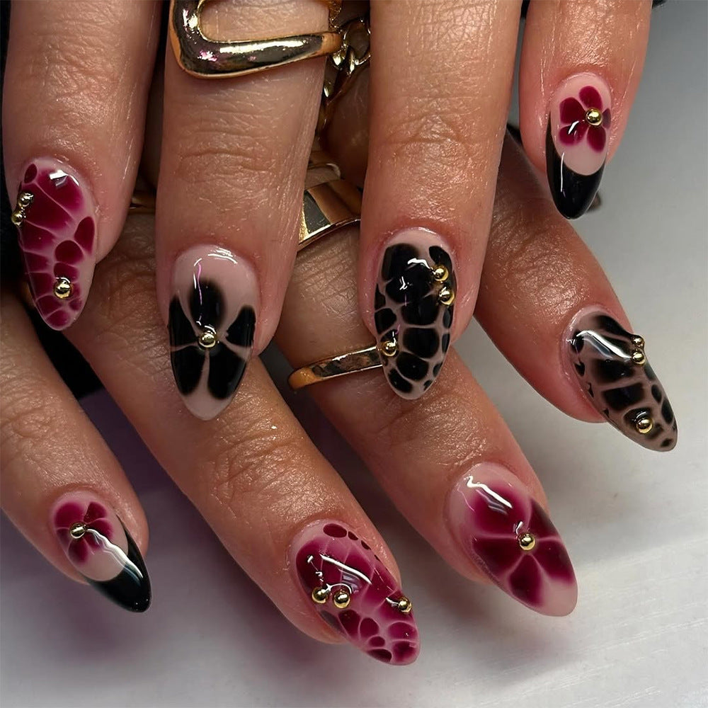 No.F439 Retro Flowers Fingernails Patch 24pcs/Set