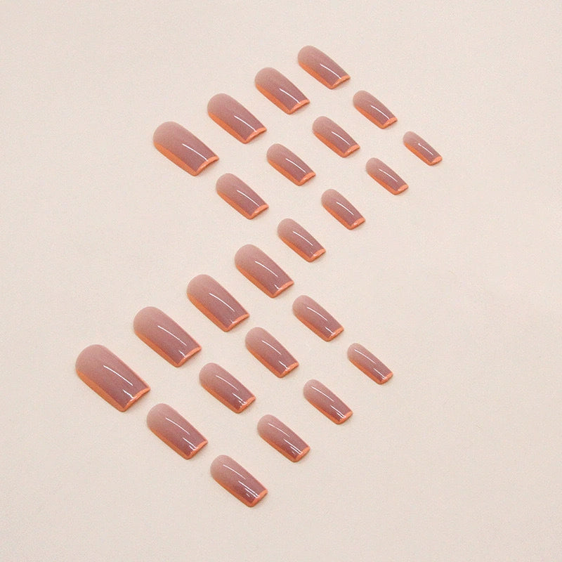 No.F281 Orange Fingernails Patch 24pcs/Set